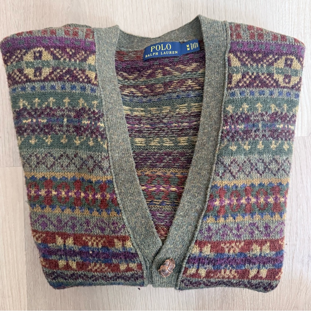 Ralph Lauren buttoned Fair Isle cardigan